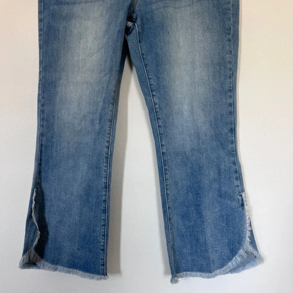 Michael Kors Izzy Cotton Cropped Flare Jeans size 14 - Picture 4 of 4